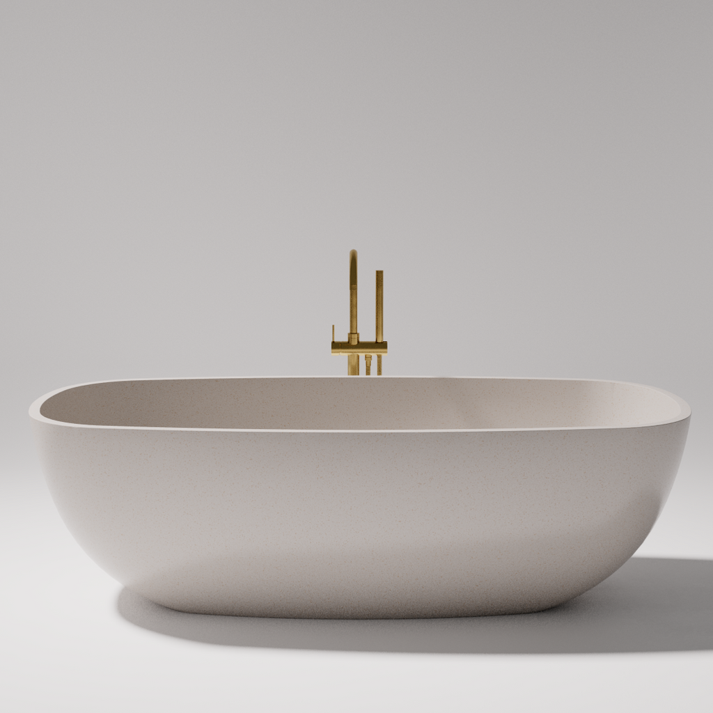 Pietra Bianca Bora 1650mm Freestanding Bath - White Matte - PBS1080-WM
