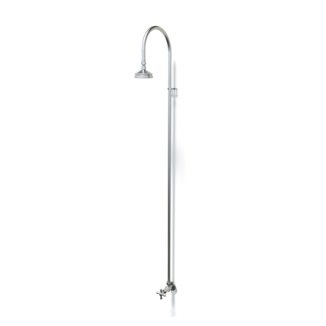 Rainware Bribie Cold Outdoor Wall Mounted Overhead Shower - 316 Stainless Steel - 2001-Bribie