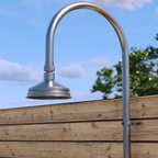 Rainware Bribie Cold Outdoor Wall Mounted Overhead Shower - 316 Stainless Steel - 2001-Bribie