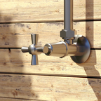Rainware Bribie Cold Outdoor Wall Mounted Overhead Shower - 316 Stainless Steel - 2001-Bribie