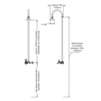 Rainware Bribie Cold Outdoor Wall Mounted Overhead Shower w/Footwash - 316 Stainless Steel - 2002-Bribie