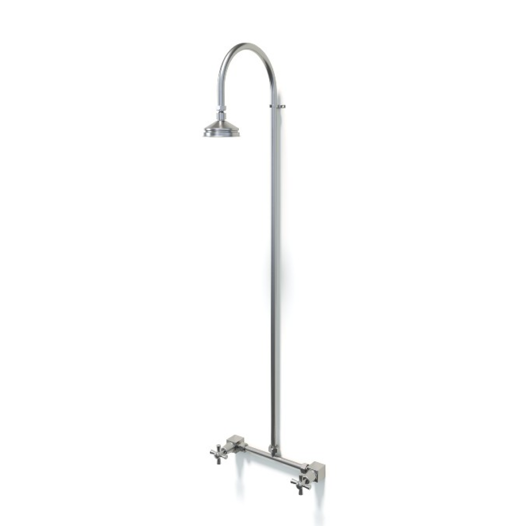 Rainware Bribie Hot & Cold Outdoor Wall Mounted Overhead Shower - 316 Stainless Steel - 2003-Bribie