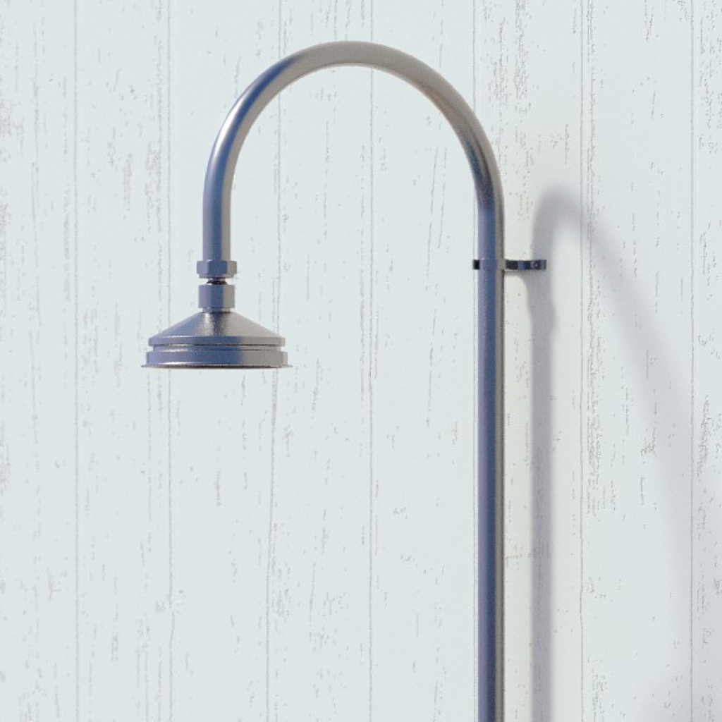 Rainware Bribie Hot & Cold Outdoor Wall Mounted Overhead Shower - 316 Stainless Steel - 2003-Bribie