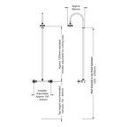 Rainware Bribie Hot & Cold Outdoor Wall Mounted Overhead Shower - 316 Stainless Steel - 2003-Bribie