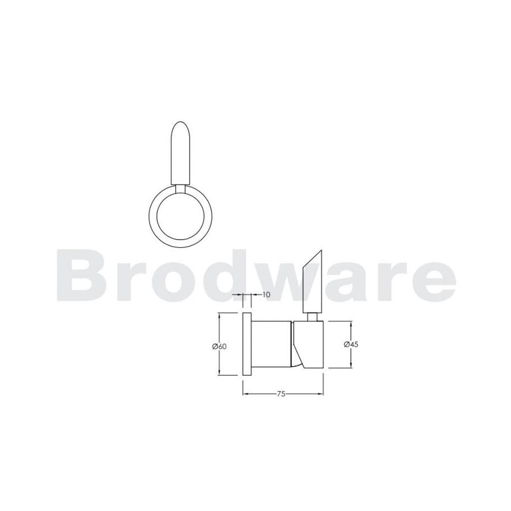 Brodware City Plus Wall Mixer B Lever - Chrome - 1.9748.00.3.01