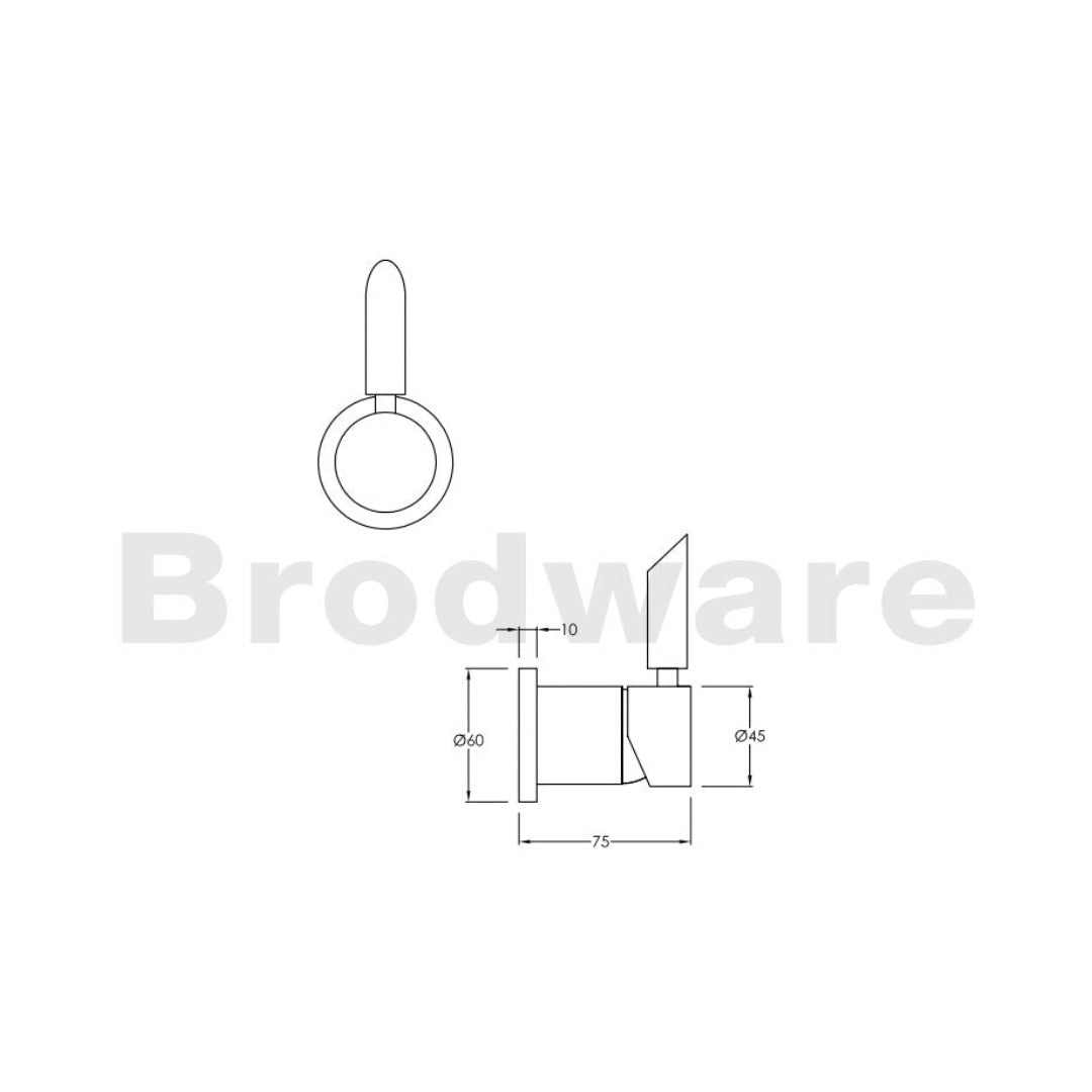 Brodware City Plus Wall Mixer B Lever - Chrome - 1.9748.00.3.01