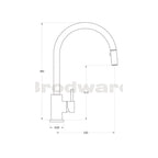 Brodware City Stik Pull Out Kitchen Mixer - Durobrite Chrome - 1.9908.04.0.01
