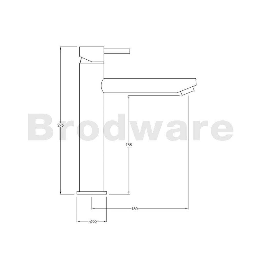 Brodware City Stik Sink Mixer Chrome - Metal Lever - 1.9908.02.0.01
