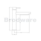 Brodware City Stik Sink Mixer Chrome - Metal Lever - 1.9908.02.0.01
