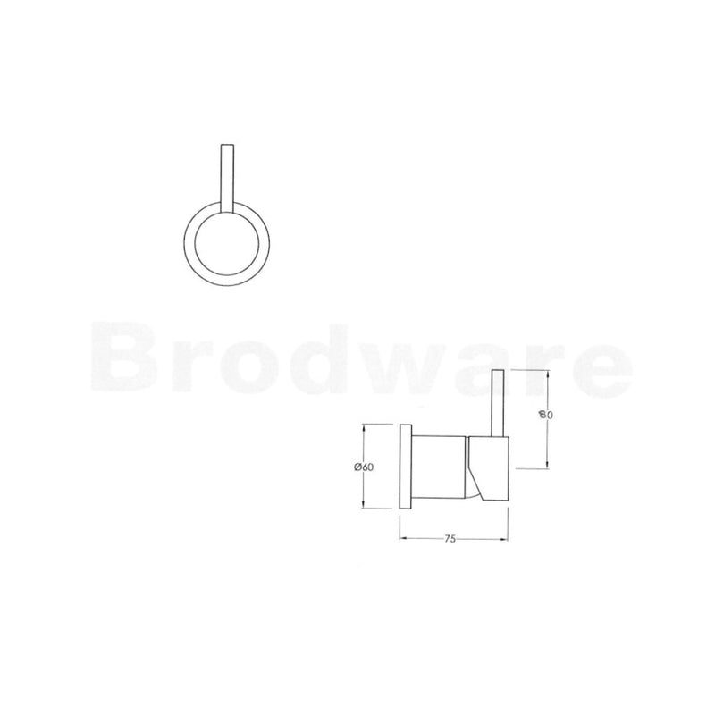 Brodware City Stik Wall Mixer - Chrome
