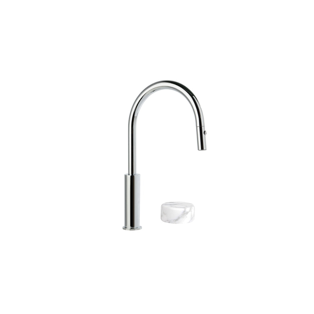 Brodware Halo Marble Pull-Out Spray Sink Mixer - Chrome - 1.9507.94.6.01