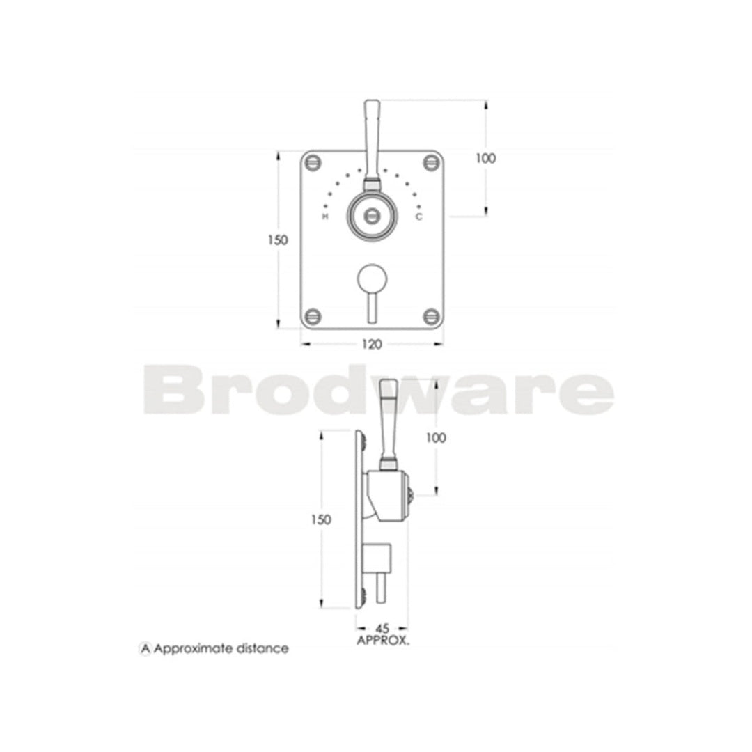 Brodware Industrica Mixer Diverter - Chrome - 1.6748.05.0.01