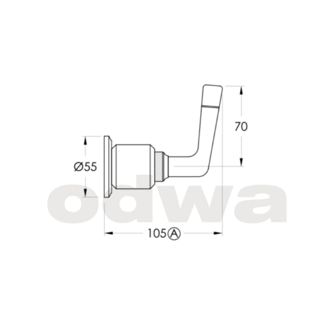 Brodware Industrica Shower-Bath Diverter Metal Lever - Chrome - 1.6741.00.3.01