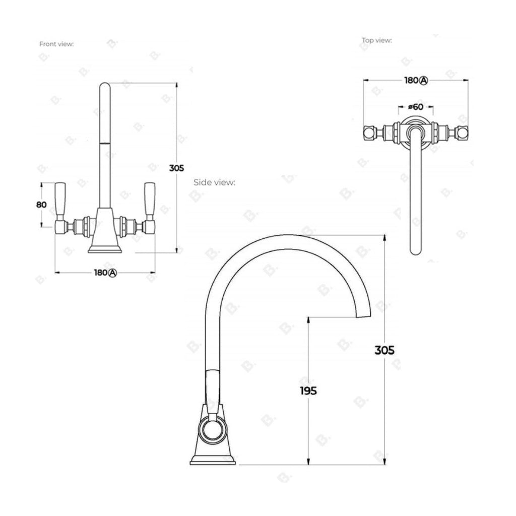 Brodware Manhattan Kitchen Tap Metal Lever - Chrome - 1.9130.02.3.01