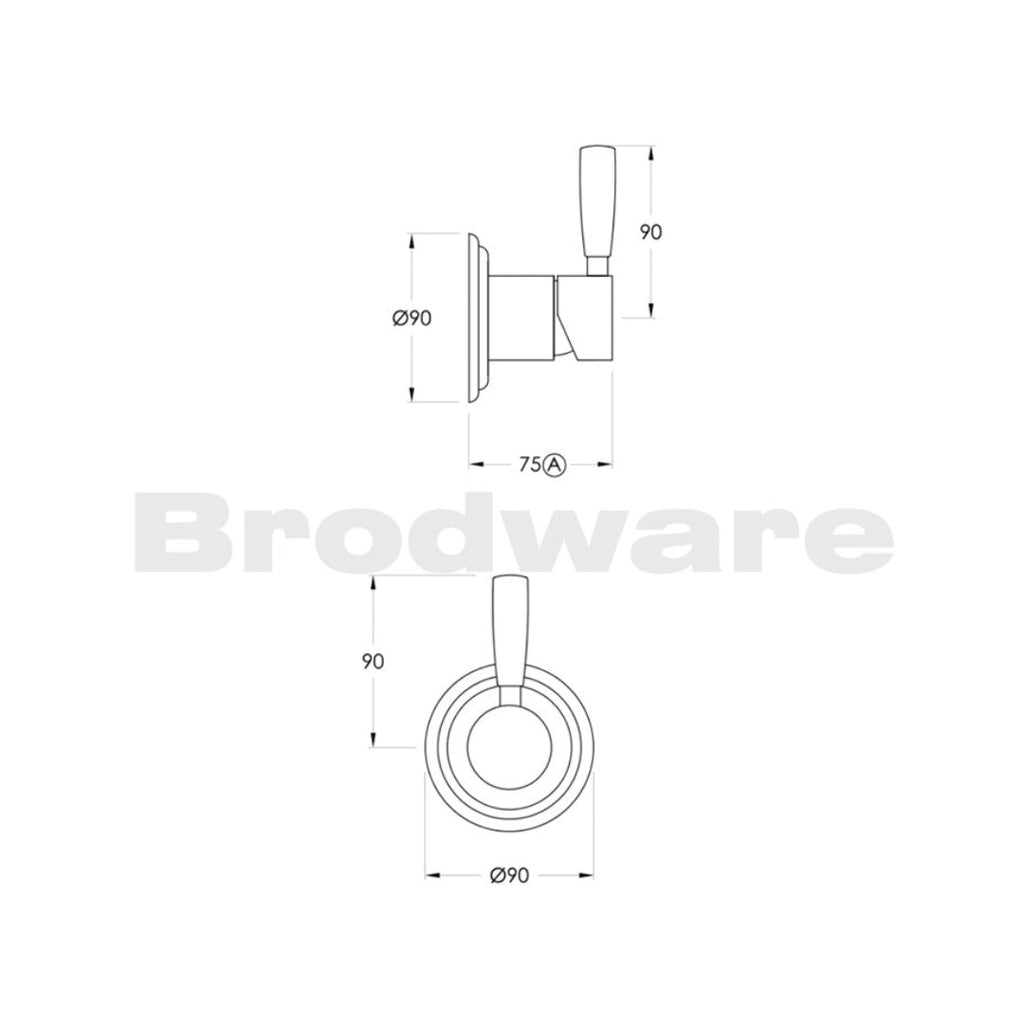 Brodware Manhattan Wall Mixer - Chrome - 1.9148.00.0.01