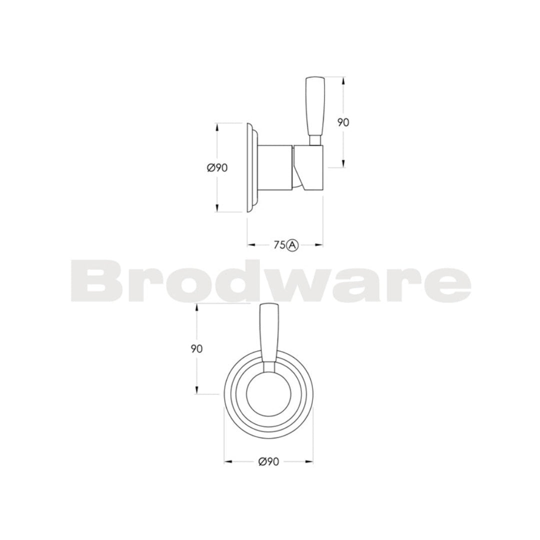 Brodware Manhattan Wall Mixer - Chrome - 1.9148.00.0.01