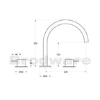 Brodware Minim 3 Piece Kitchen Tap Set - Chrome - 1.9407.09.3.01