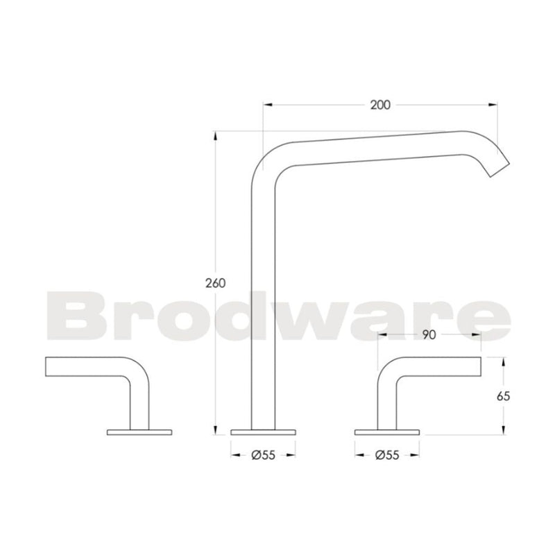 Brodware Nanobar Kitchen Set with Swivel Spout - Chrome