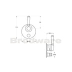 Brodware Neu England Wall Diverter Mixer Metal Lever - Chrome - 1.8048.05.3.01