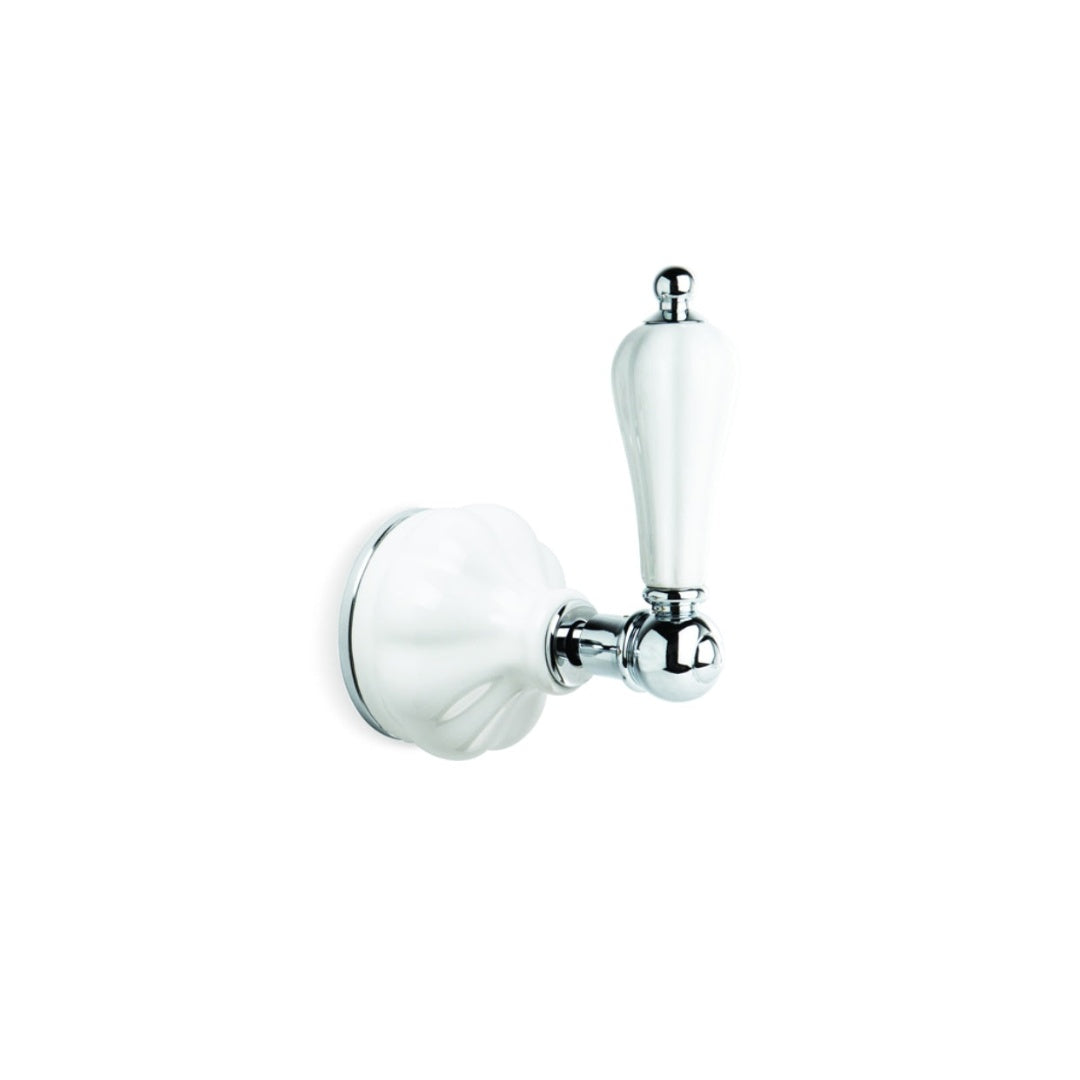 Brodware Paris Bath-Shower Diverter with Lever - Chrome & White - 1.8541.00.4.01