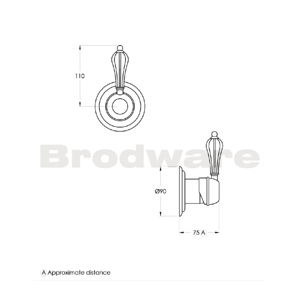 Brodware Paris Bath-Shower Mixer - Chrome - 1.8548.00.4.01