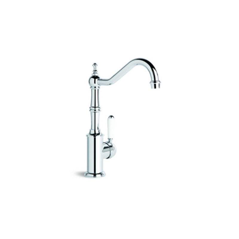 Brodware Winslow Kitchen Mixer White Porcelain Lever - Chrome