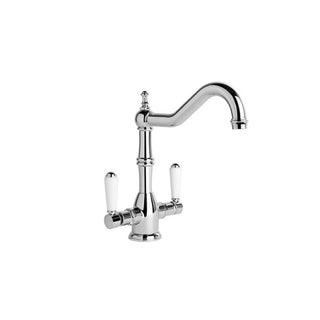 Brodware Winslow Kitchen Mixer White Porcelain Lever - Chrome 1.8130.02.4.01