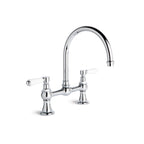 Brodware Winslow Kitchen Set White Porcelain Levers - Chrome - 1.8131.00.4.01