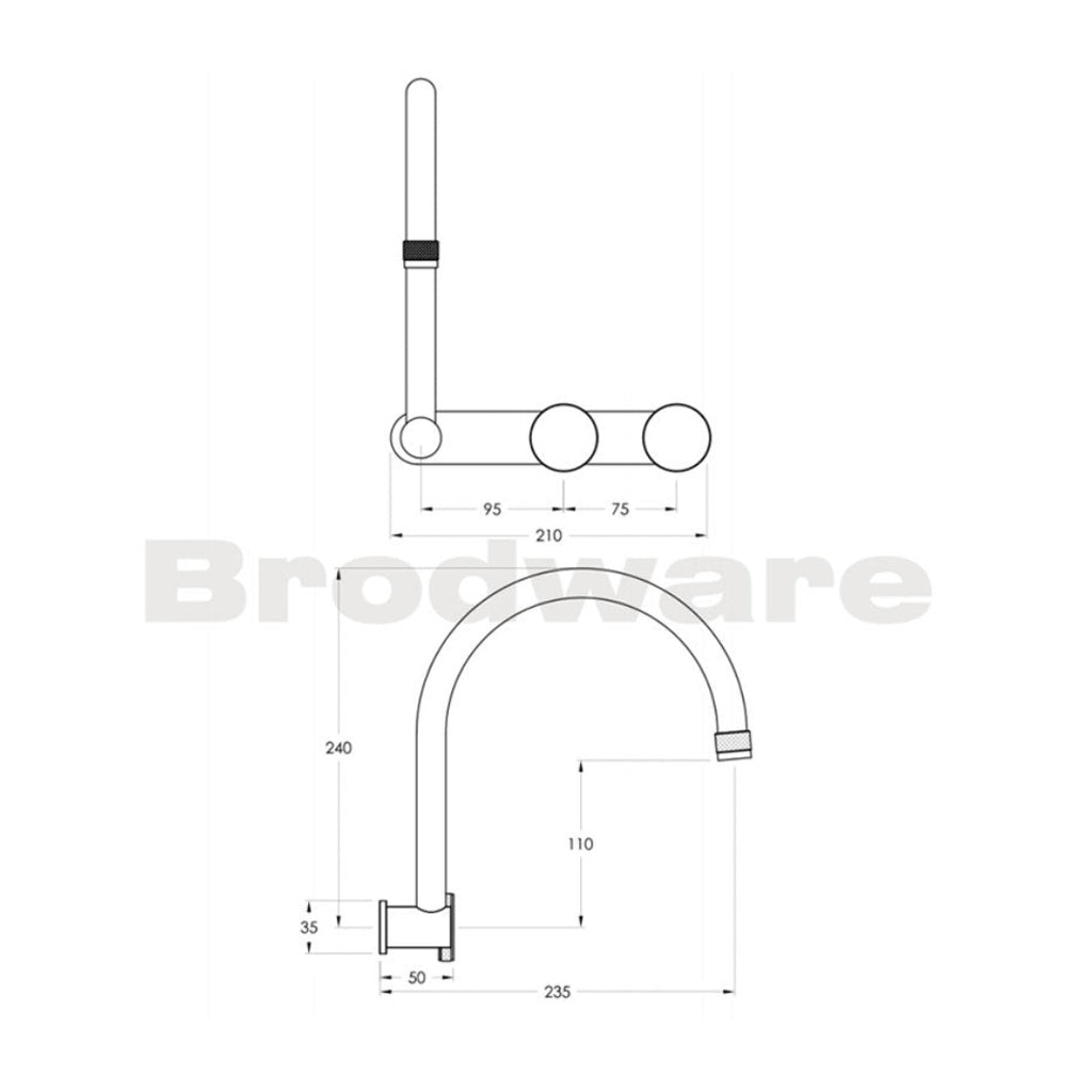 Brodware Yokato Disc Wall Set - Chrome - 1.9328.00.6.01