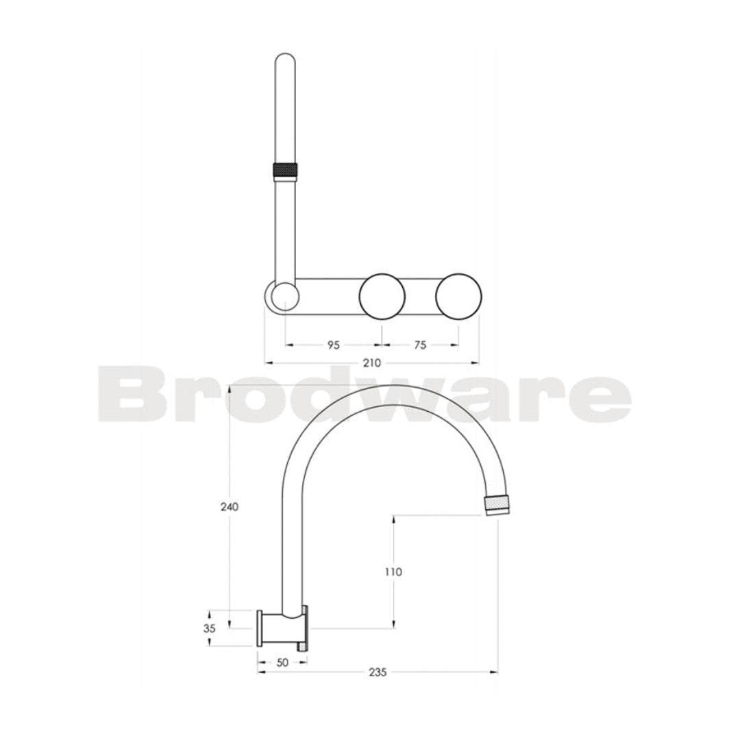 Brodware Yokato Disc Wall Set - Chrome - 1.9328.00.6.01