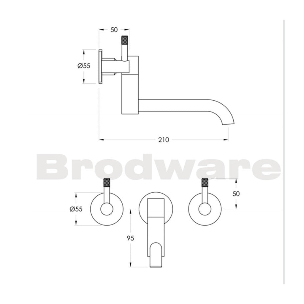 Brodware Yokato Disc Wall Set - Chrome - 1.9329.00.6.01