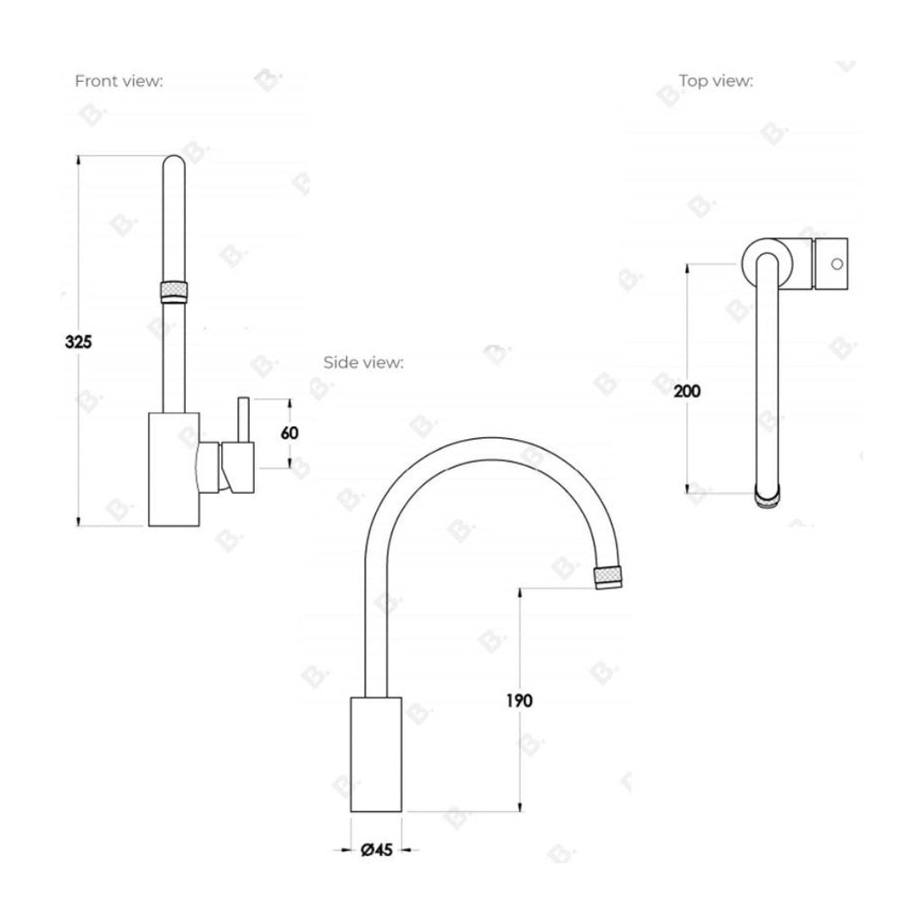 Brodware Yokato Kitchen Mixer Metal Lever - Chrome - 1.9308.00.3.01