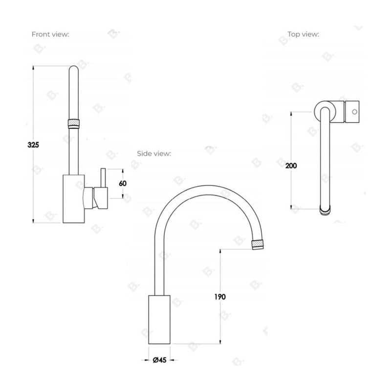 Brodware Yokato Kitchen Mixer Metal Lever - Chrome