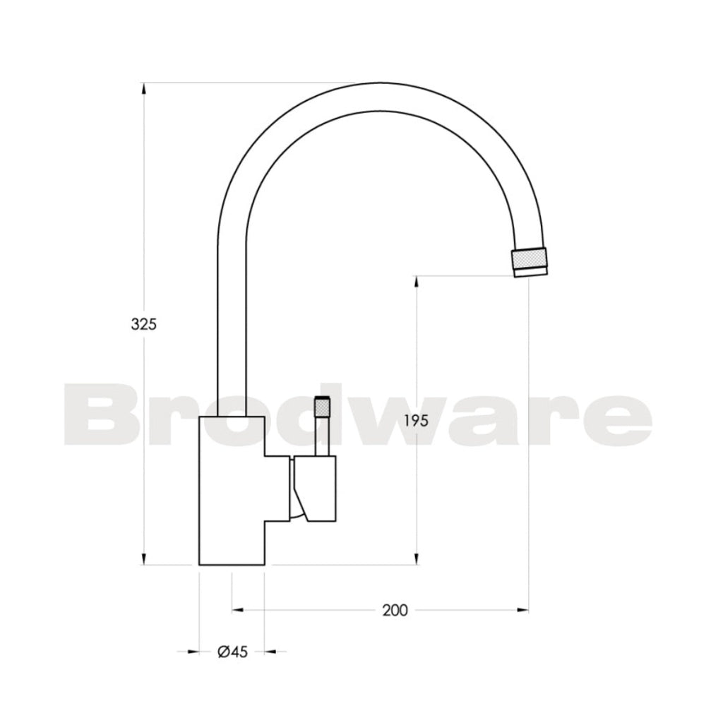 Brodware Yokato Sink Mixer Knurled Lever - Chrome - 1.9308.00.7.01