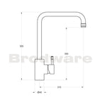 Brodware Yokato Sink Mixer Knurled Lever - Chrome - 1.9308.80.7.01