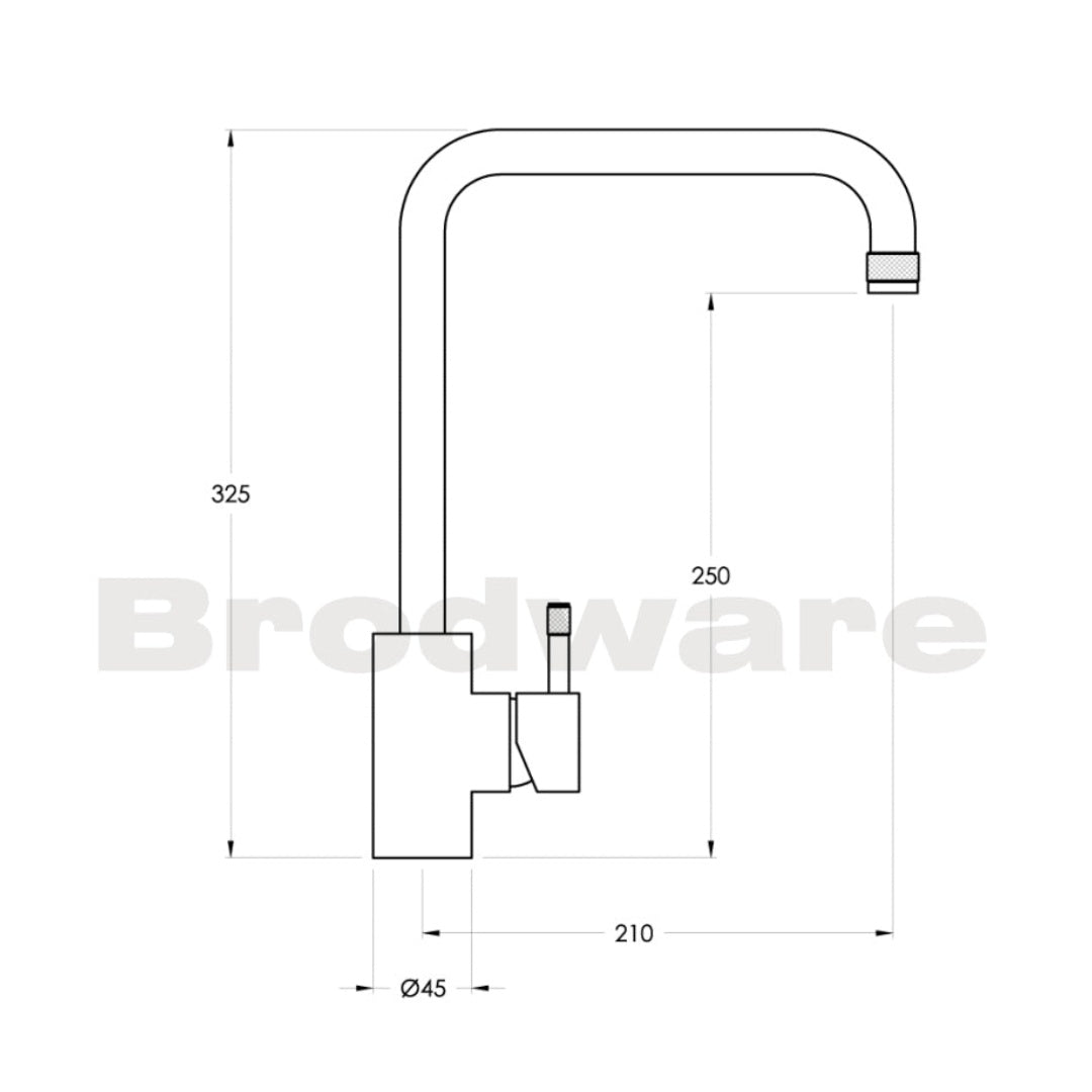 Brodware Yokato Sink Mixer Knurled Lever - Chrome - 1.9308.80.7.01