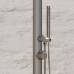 Rainware Bronte Hot & Cold Outdoor Freestanding Shower System - 316 Stainless Steel - 9008-Bronte