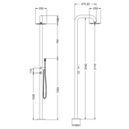 Rainware Bronte Hot & Cold Outdoor Freestanding Shower System - 316 Stainless Steel - 9008-Bronte