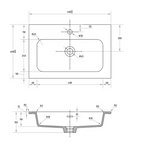 Cassa Design Capture Ensuite 600mm Wall Hung Vanity - Natural Oak - Brushed Nickel Handle - CAP600EN-OAK-Brushed Nickel