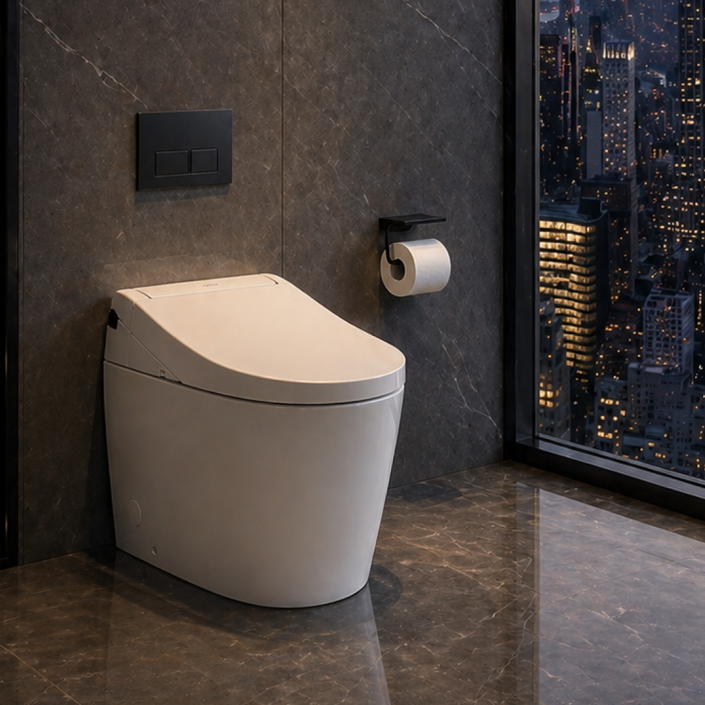 TOTO Dara Wall Faced Smart Toilet Including S5 Washlet - CDR003WF1#WH + TCF34470GAU + THX918