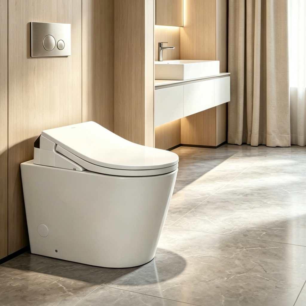 TOTO Dara Wall Faced Smart Toilet Includes RX Washlet - CDR003WF1#WH + TCF795C2AT + THX918