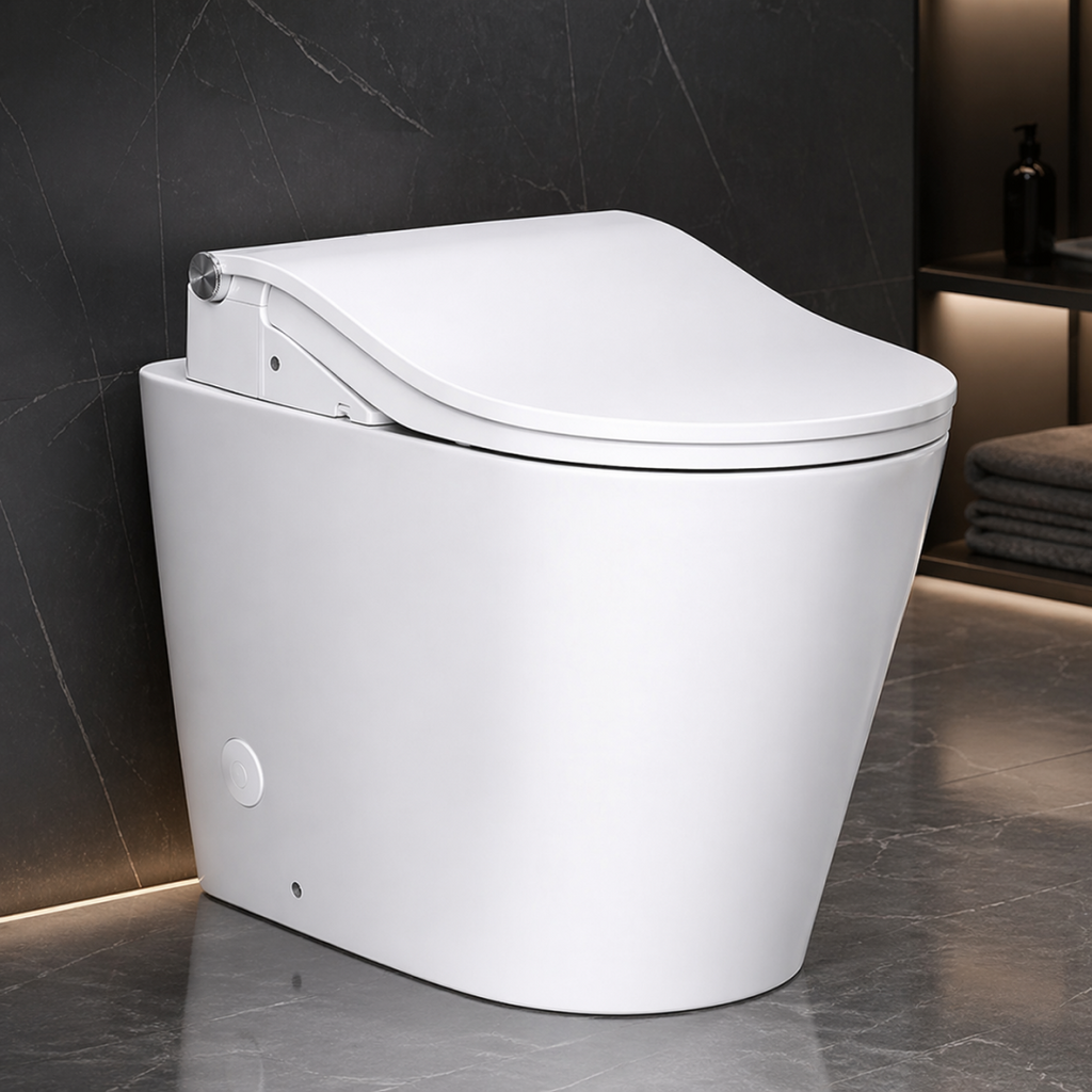 TOTO Dara Wall Faced Smart Toilet Includes RW Washlet - CDR003WF1#WH + TCF801CZX3WX + THX918