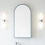 Timberline Church Frame 430mm Shaving Cabinet - Saxby Blue Satin Frame - CHUF-SC-430-S-G