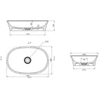 Turner Hastings Claremont 600 MagnaCast Above Counter Basin - Matte White - CL601BA