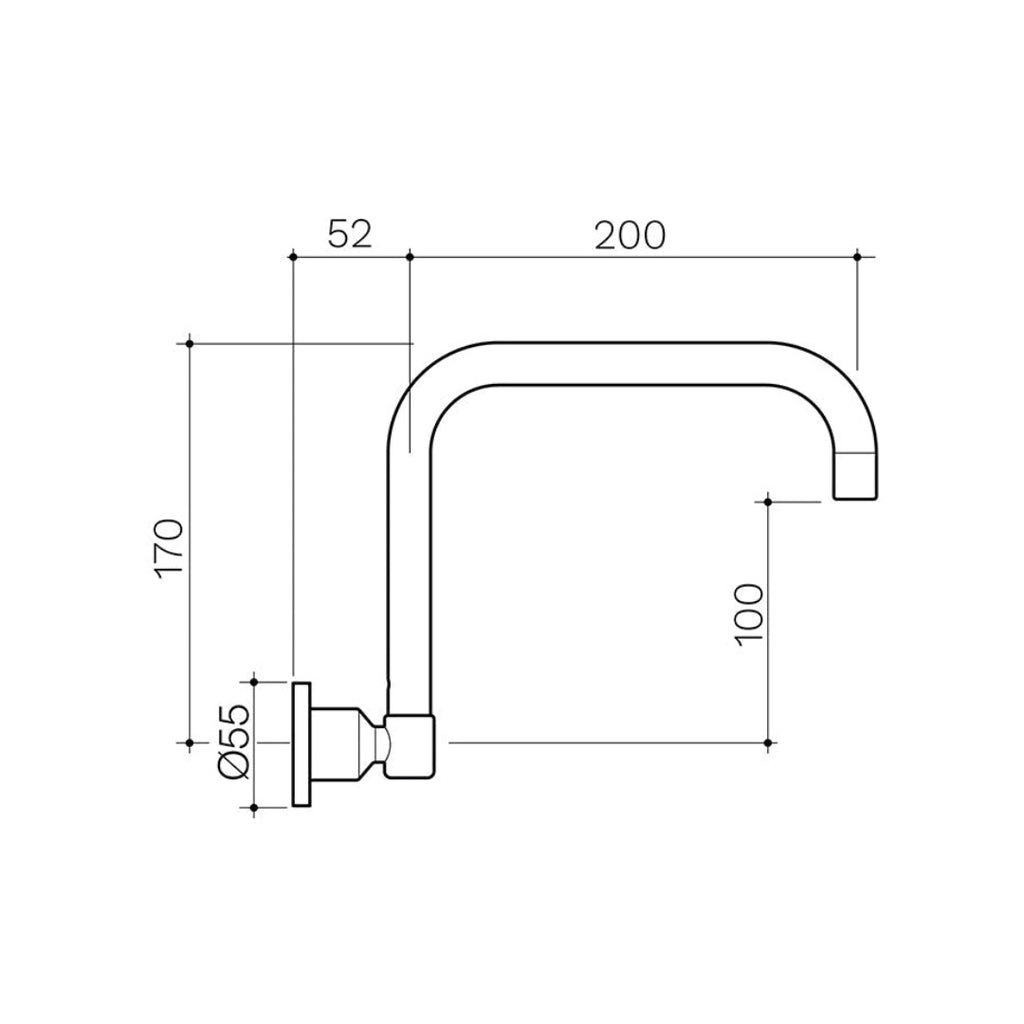 CLARK Round Wall Sink Spout Lead Free - Black - CL10038.B4AF