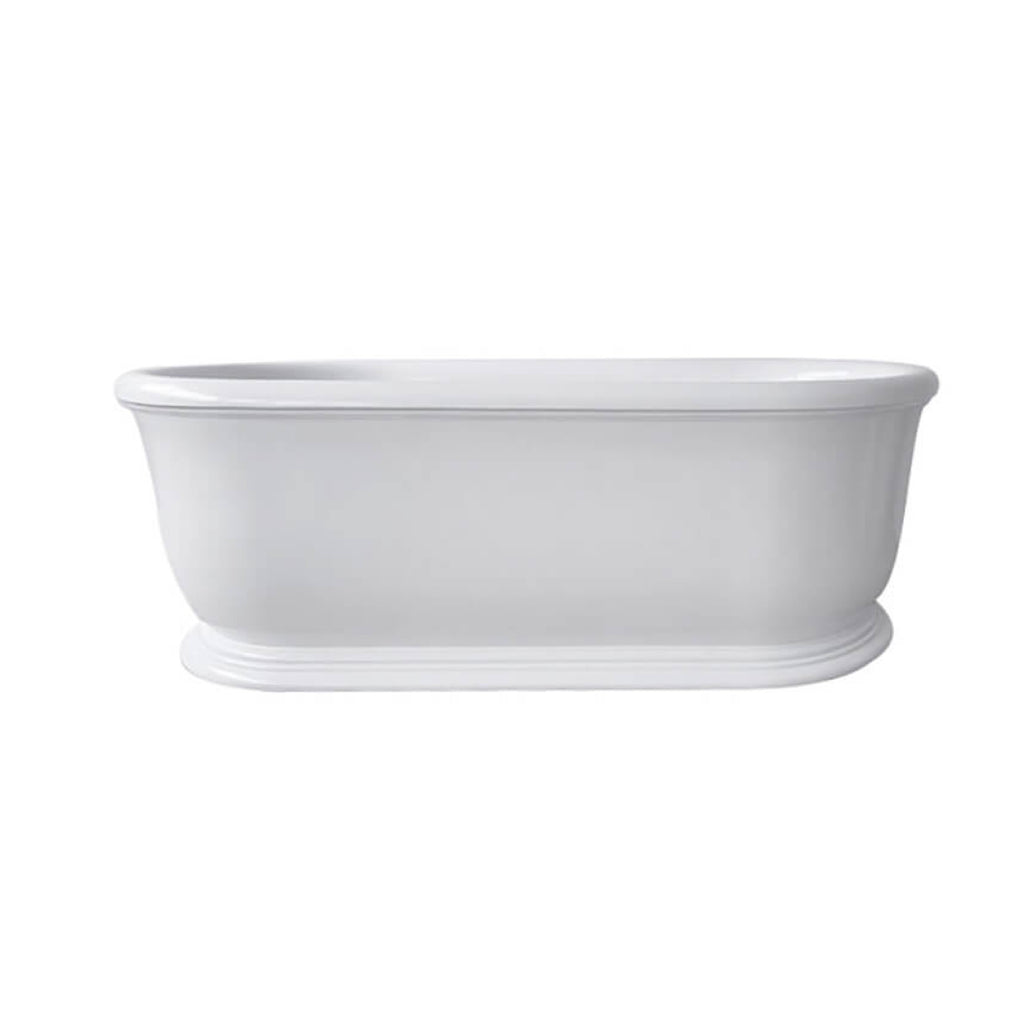Turner Hastings Camden 1800 TitanCast Solid Surface Freestanding Bath without Overflow - Gloss White - CM1800TCB-GW