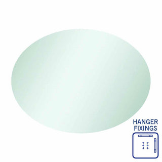 Thermogroup Cody Polished Edge Oval Mirror - 600x800mm with Hangers - CO6080HN