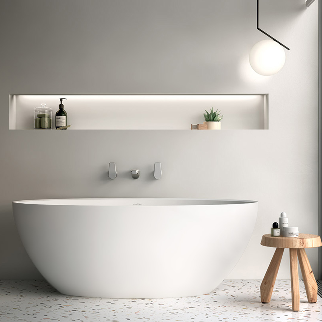 Victoria + Albert Corvara 1500 Freestanding Bath - Matte White CORM-N-SM-NO