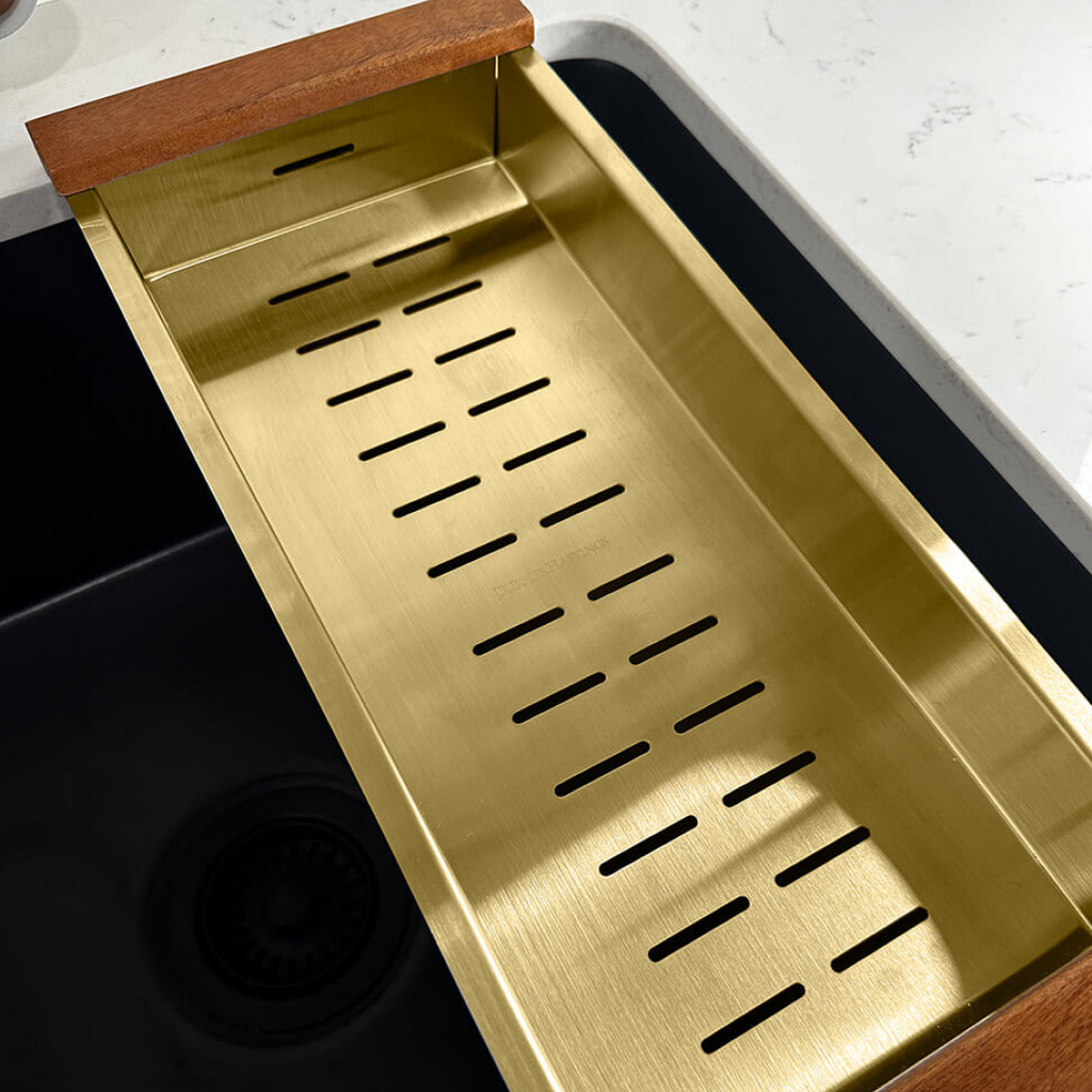 Turner Hastings Sink Colander 43 x 19 - Brushed Brass - CR4320-BB