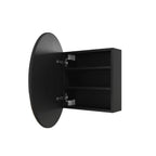 Thermogroup CR6060B 600 Round Black Mirror Cabinet